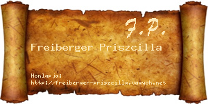 Freiberger Priszcilla névjegykártya